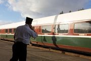 Conductor Sergio Loza makes a check of Oregon's new Amtrak Cascades in 2014. The Amtrak service is the only rail connection between Portland, Seattle and Vancouver, B.C. (Thomas Boyd, Thomas Boyd)