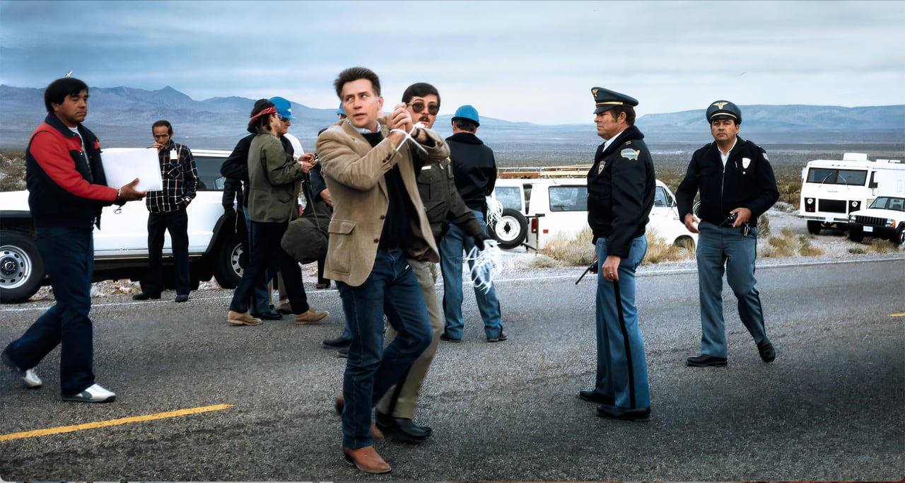 Actor Martin Sheen, shown in a photo in which he's arrested at the Nevada Test Site
