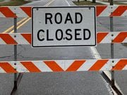 A road closed sign.