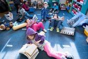 Students read at Vestal Elementary School. The district offered virtual reading coaching for struggling readers during the teacher strike, but many families opted not to take part.
