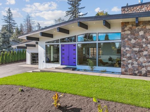 New midcentury modern style house at 12071 S.E. 162nd Ave. in Happy Valley is for sale by Darby Britton of Works Real Estate